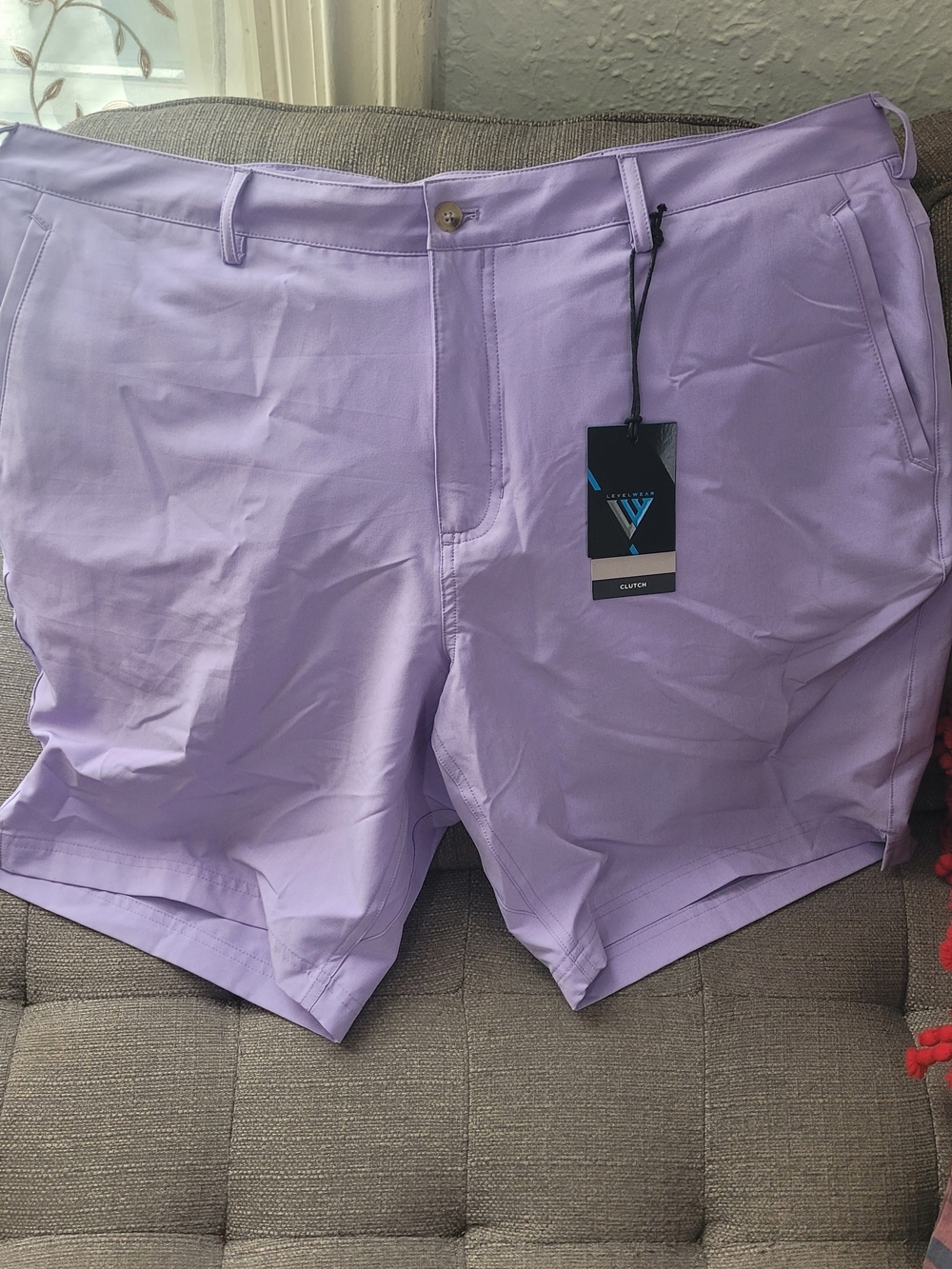 Men's Lilac Performance Bermuda Shorts - Unknown Brand